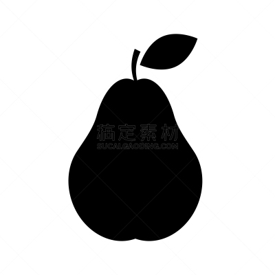 梨,计算机图标,分离着色,白色背景,生物学,可爱的,清新,背景分离,食品,环境保护
