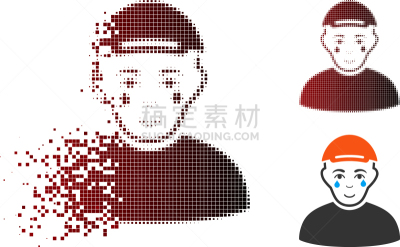 男人,斑点,计算机图标,迅速,无人迹,坏掉的,点染,哭,震惊,骨折