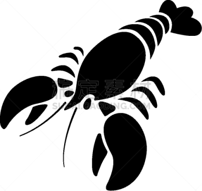 插画,龙虾,白色,海产,餐馆,涂料,动物,品牌名称,绘制