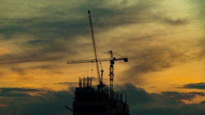 建筑工地日夜延时摄影