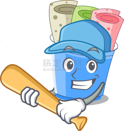 杯,棒球,冰淇淋,卡通,可爱的,清新,食品,泰国,卷起