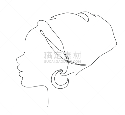女孩,轮廓,非洲,女人,人的脸部,绘画插图,计算机图标,可爱的,品牌名称,剪影