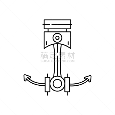 汽车,工具,线图标,白色背景,不幸,车轮,运动,华贵,技术