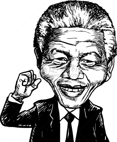 动画片,曼德拉,讽刺漫画,白色,国内著名景点,名声,人,非洲,奋斗