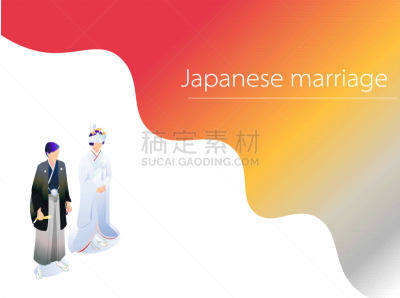 日本人,婚礼,传统服装,绘画插图,传统,日本武士,和服,丈夫,事件
