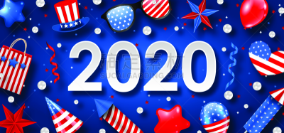 国内著名景点,2020,美国,新年前夕,请柬,贺卡,模板,节日,绘画插图