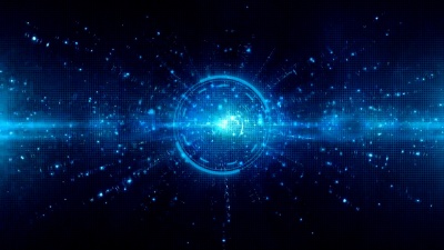 高科技数字运动图形抽象背景蓝色