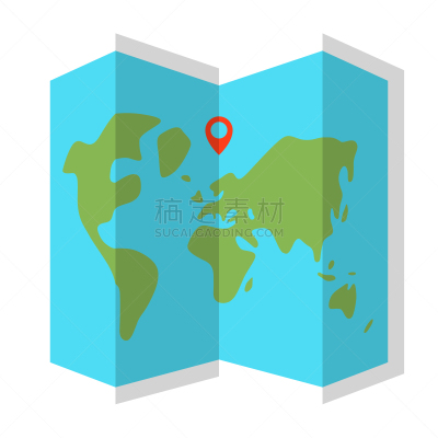 绘画插图,纸,折叠的,矢量,指示棒,图钉,背景分离,边框,阴影,方向