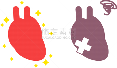 简单,人类心脏,绘画插图,血流动,身体不适,健康保健,部分,背景分离