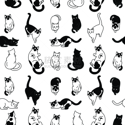可爱的,纺织品,四方连续纹样,背景,纹理,绘画插图,猫,万次胶 ,矢量,披肩