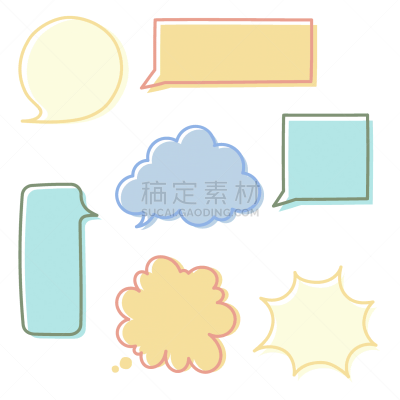 边框,圆形,文字,可爱的,对话气泡框,盒子,气球,正方形,空白的