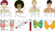 男人,甲状腺,女人,健康保健,分泌细胞,下丘脑,品牌名称,人类腺体,甲状腺机能减退,剪影