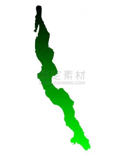 坦噶尼喀湖,矢量,湖,绿色,分离着色,图像,旅行