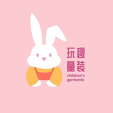 服饰箱包童装品牌可爱动物logo图标