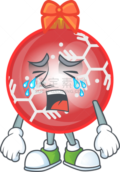 球体,吉祥物,红色,卡通,可爱的,华丽的,一个物体,午夜,哭