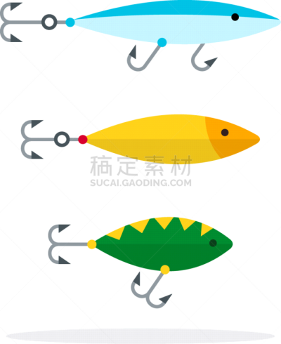 wobbler in form fish different colors