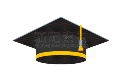矢量,绘画插图,分离着色,学位帽,黑色,符号,典礼,图像,知识,教育建筑