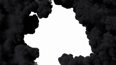 散布有色烟雾，同心向内擦拭框架。
