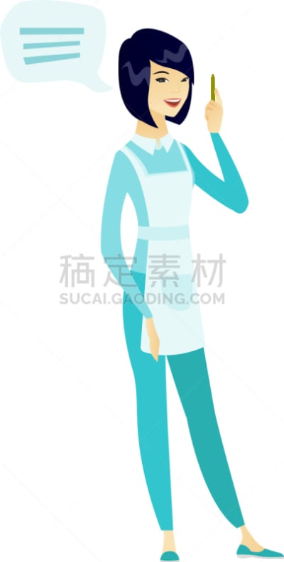亚洲,清洁工,对话气泡框,青年人,分离着色,白色,商务,人,房屋,演讲