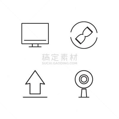 商务,轮廓,符号,极简构图,计算机,倒计时,云,技术,布置,监视