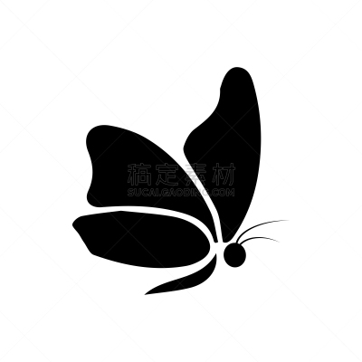 蝴蝶,绘画插图,模板,矢量,计算机图标,标志,简单,平坦的,分离着色,时髦的