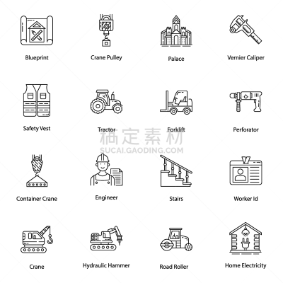 计算机图标,线条,钻孔机,工程师,铺路石,室内,图像,交通方式,建筑业,设备用品