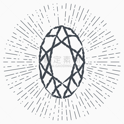 分离着色,图标,钻石,白色背景,华贵,球座,模板,复古