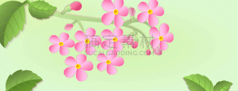 枝,樱桃树,折纸工艺,高雅,粉色,简单背景,浪漫,问候