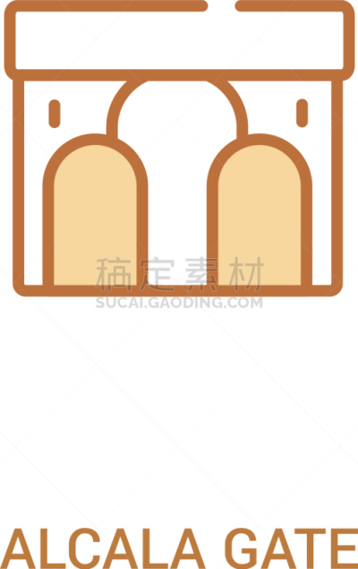 保垒之门,图标,概念,线条,极简构图,两个物体,国内著名景点,直的