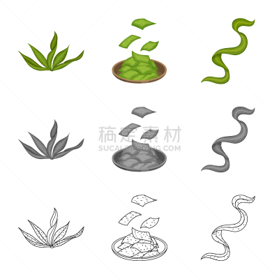 海洋,符号,蛋白质,蔬菜,素食,螺线,食品,营养品,维生素,草