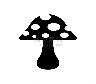 mushroom icon in on white background