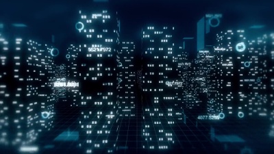 3D数字城市抽象背景