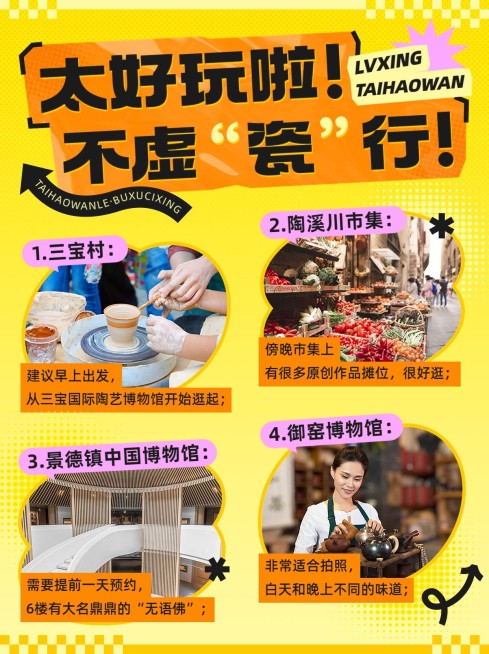 旅游攻略景点图框排版套装小红书配图预览效果