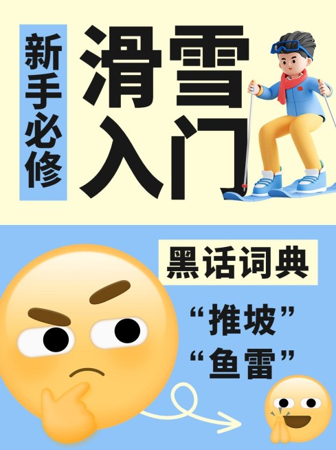 户外滑雪科普知识攻略小红书套装小红书封面预览效果