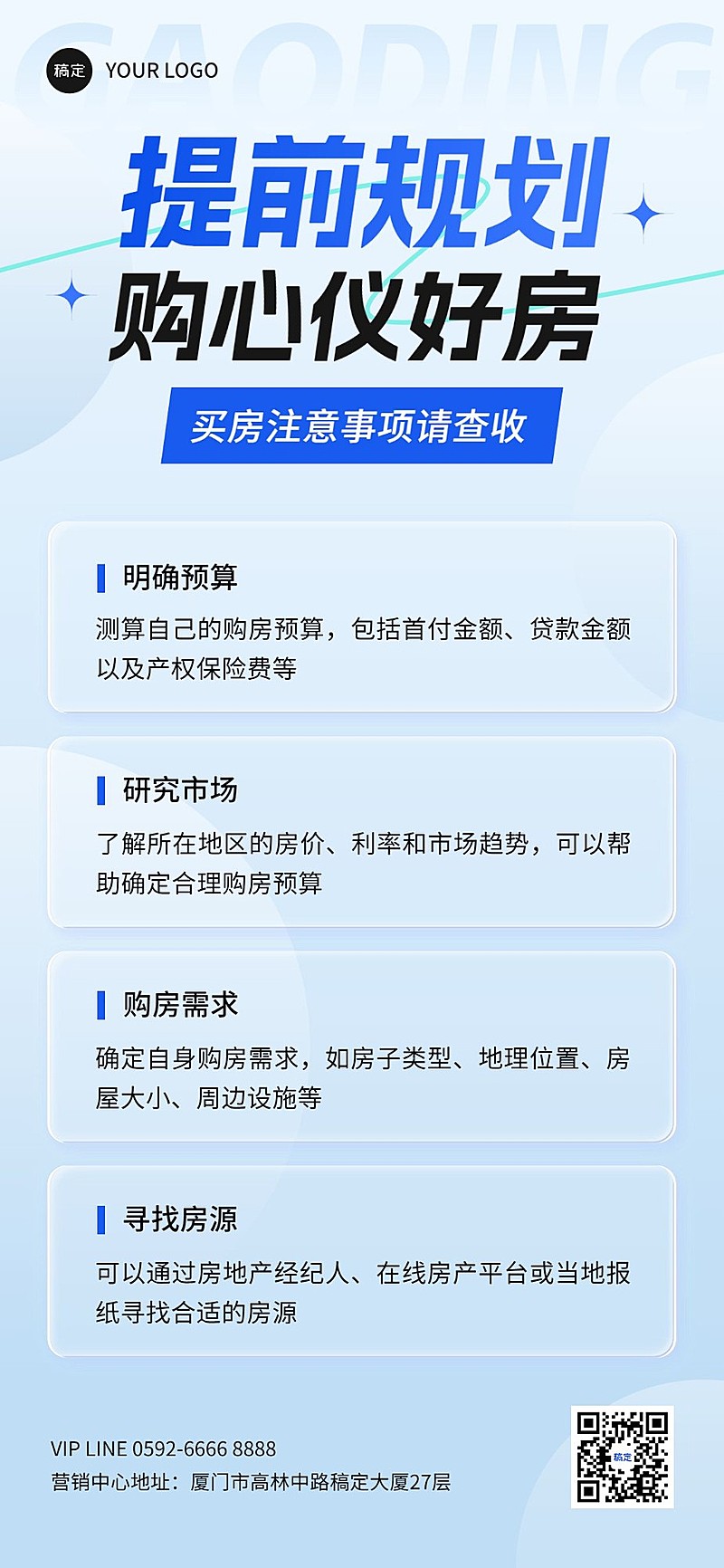 房地产销售中介买房知识科普全屏竖版海报
