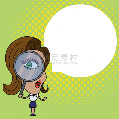 看,放大镜,食槽,女人,对话气泡框,焦点,模板,侦探,设备用品,搜寻