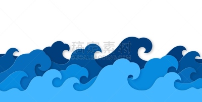 折纸工艺,装饰物,波浪,背景,纸,时尚,海洋,矢量,地形,蓝色