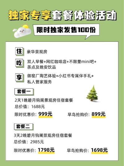 旅游民宿推荐活动介绍软3D风划重点小红书配图