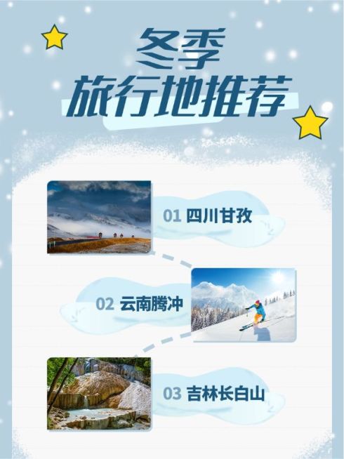 旅游出行冬季营销文艺划重点小红书配图预览效果