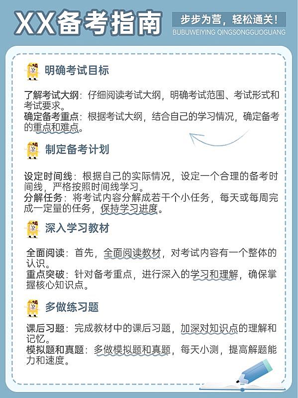 教育备考攻略指南划重点小红书配图