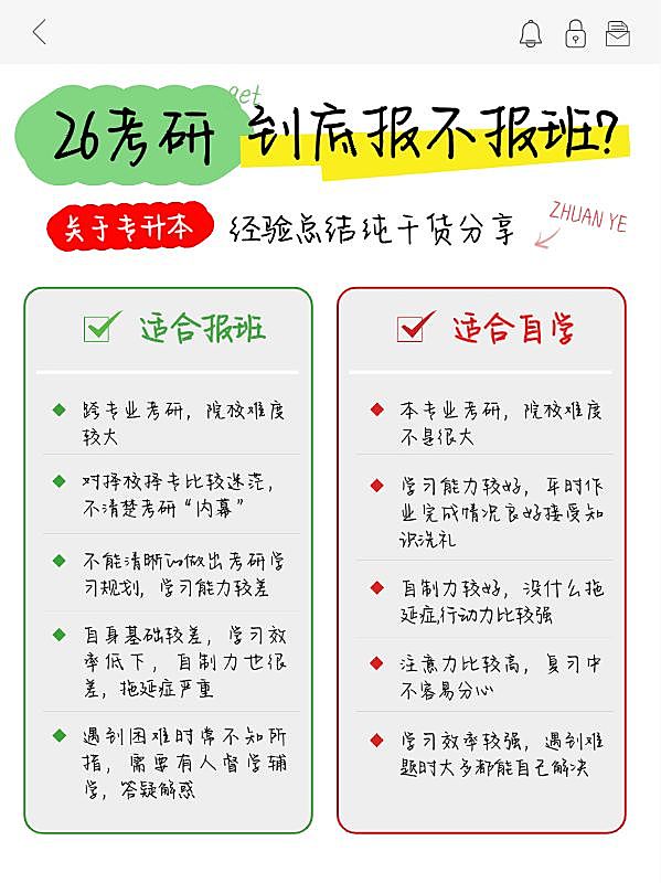 教育考研党报班对比测评备忘录划重点小红书配图