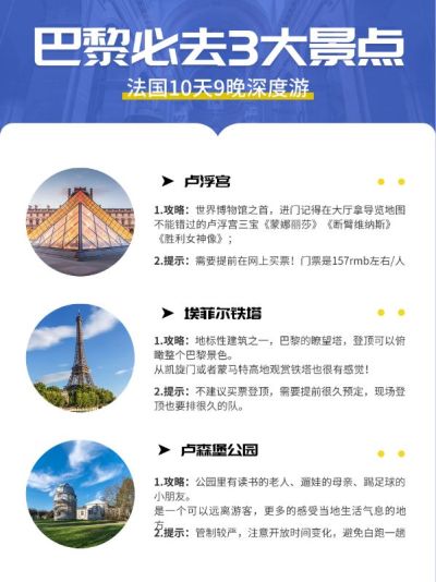 法国巴黎奥运会法国旅游软营销小红书配图