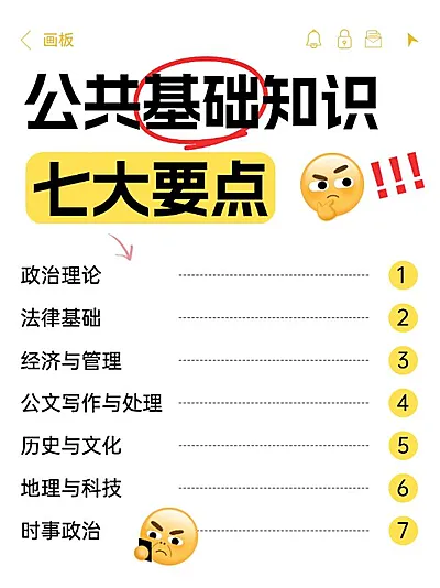 教育考公知识点攻略划重点小红书封面