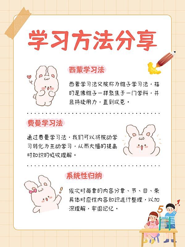 教育行业通用学习攻略划重点小红书配图