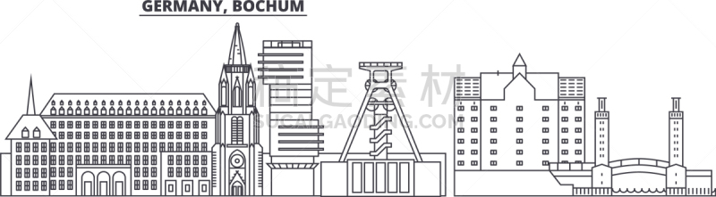德国,城市天际线,波鸿,荐骨,立方体,华贵,西,犹太教,工业
