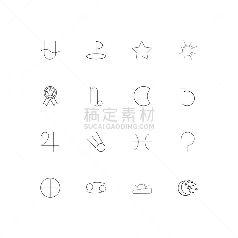 轮廓,直的,计算机图标,星座,斯尔瑞兹,图像,双鱼座,矢量,标志,日落