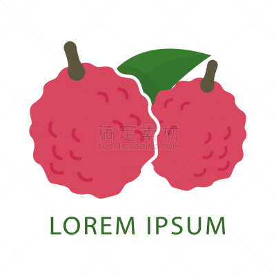 荔枝,计算机图标,绘画插图,水果,矢量,平坦的,热带水果,蜘蛛网,清新,一个物体