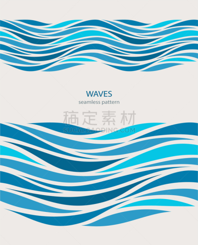 摆拍,青绿色,四方连续纹样,海洋,波形,分离着色,活力,自然,收集,弯曲