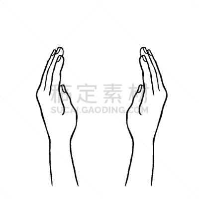 概念,手,手势语,两个物体,分离着色,捧着,杯,开着的,给予,支撑