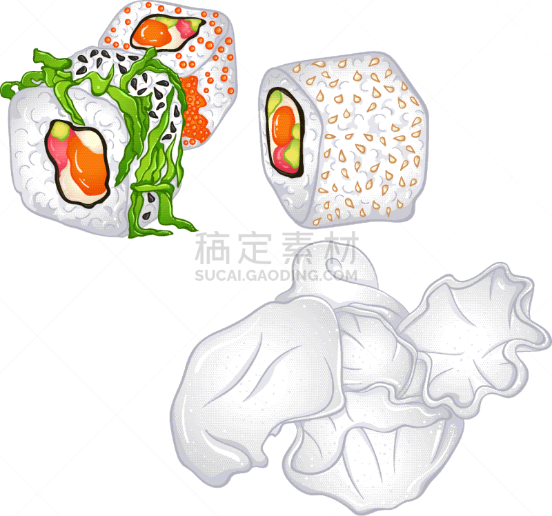 寿司,米,分离着色,传统,清新,背景分离,寿司卷,日本食品,食品,紫菜